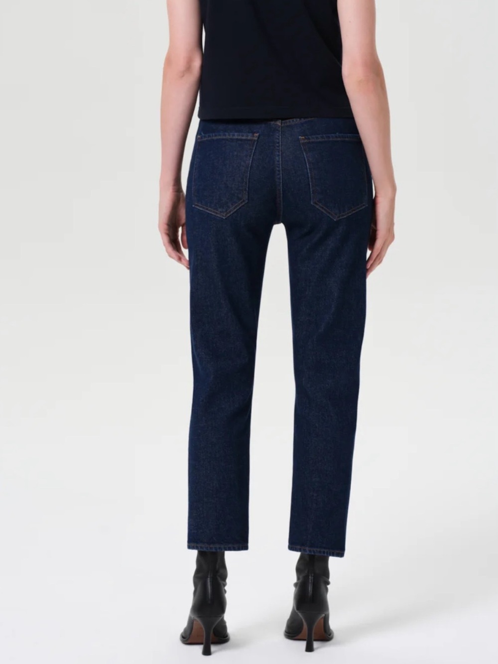 Agolde Riley High Rise Straight Jeans Dark Indigo - Picture 2 of 12